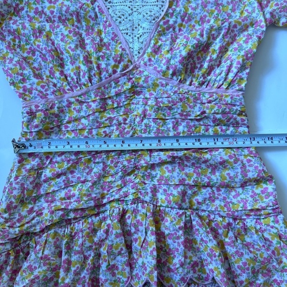 LoveShackFancy Marquise Mini Floral Dress in Fruity Punch Size 2 - Picture 8 of 11